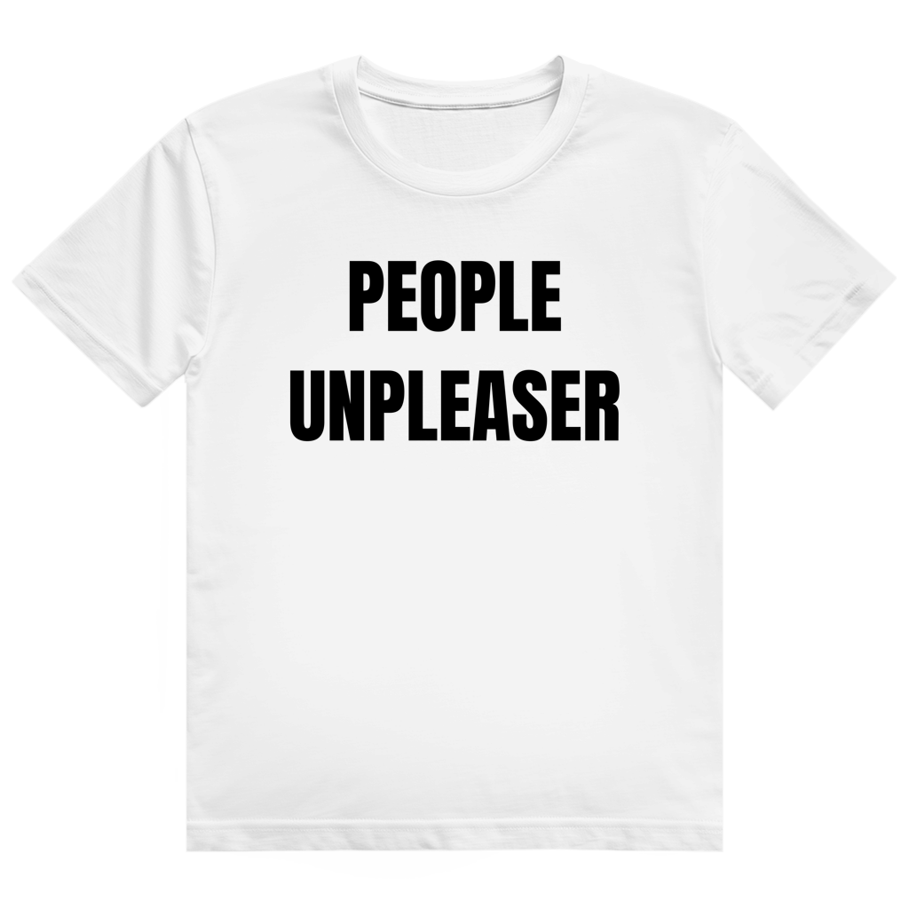 Schwarzes T-Shirt mit Löwen-Kopf und minimalistischem Aufdruck 'PEOPLE UNLEASHED'